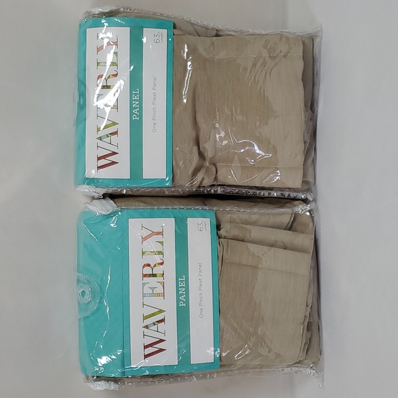 Waverly 50" x 63" Pinch Pleat Light Filtering Curtain Panels Set of 2 Panels - Picture 8 of 15